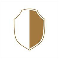 Flat shield badge icon element vector
