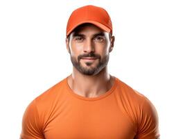 Smiling Man, Isolated on White photo