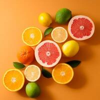 Grapefruit, lime, orange, lemon. photo