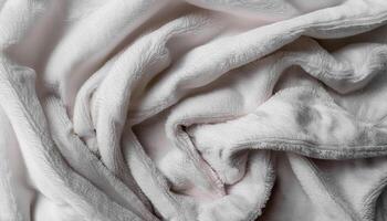 Background concept. Blankets that are still wrinkled have been used. The white blanket is crumpled and shabby. Pattern texture background photo