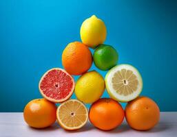 Grapefruit, lime, orange, lemon. photo