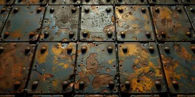 Close Up of Rusty Metal Wall photo