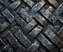Close Up of Woven Metal Texture photo