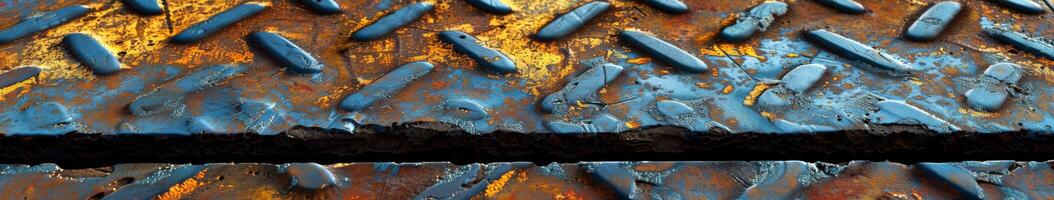 Close Up of a Rusty Metal Plate photo