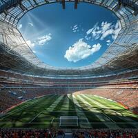 A 3D Rendering of a Soccer Stadium photo
