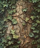 Ivy Covered Trunk Painting photo