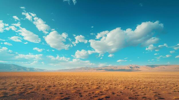 Aerial View of Desert With Clouds photo
