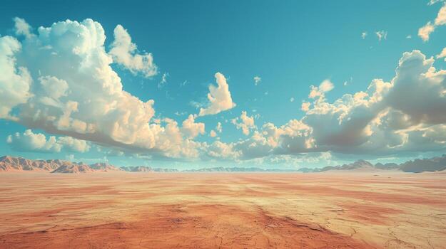 Clouds Hovering Over Desert Landscape photo
