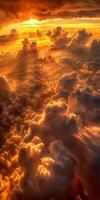 Sun Shining Through Clouds in the Sky photo