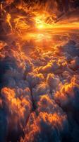Sun Shining Through Clouds photo