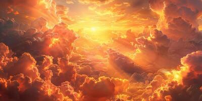 The Sun Shining Through Clouds in the Sky photo