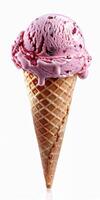 Sweet Strawberry Ice Cream in a Crispy Waffle Cone photo