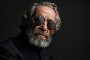 Older Man With Beard and Glasses photo