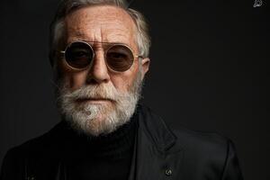 Older Man With Beard and Glasses photo