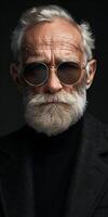 Elderly Man With Beard and Glasses photo