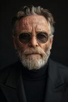 Older Man With Beard and Glasses photo