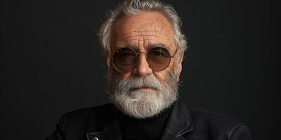 Older Man With Beard and Glasses photo