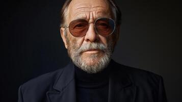 Elderly Man With Beard and Glasses photo