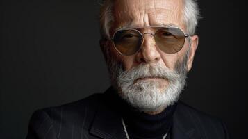 Older Man With Beard and Glasses photo