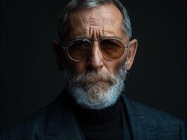 Older Man With Beard and Glasses photo