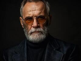 Older Man With Beard and Glasses photo