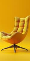 Yellow Chair on Yellow Floor photo