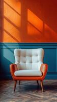 Chair in Front of Blue Wall photo