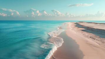 Aerial View of Beach and Ocean photo