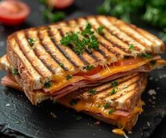 Close Up of a Sandwich on a Plate photo