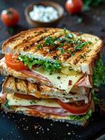 Close Up of a Sandwich on a Plate photo