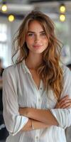 Confident Business Owner Woman With Arms Crossed photo