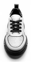 Black and White Sneaker With Black Laces photo
