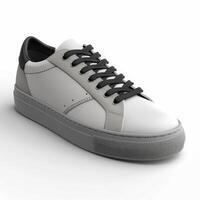 White Shoe With Black Laces photo
