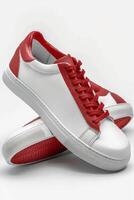 White and Red Sneakers photo