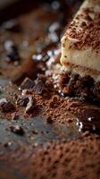 Decadent Chocolate Cake on a Plate photo