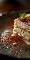 Piece of Cake on Plate photo