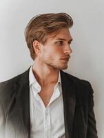 Man in Black Suit and White Shirt photo