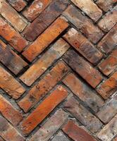 Close up of a brick wall made of bricks photo