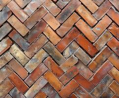 Close up of a red brick wall photo