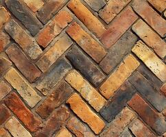 Close up view of a brick wall photo