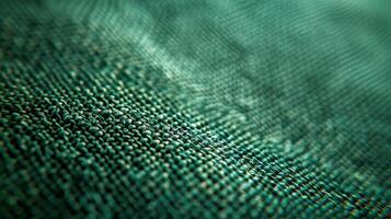 Close up view of green fabric photo