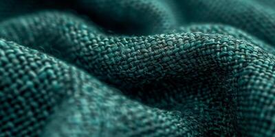 Close up shot of a green fabric photo