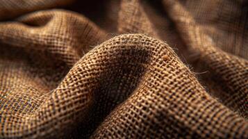 Close up view of brown fabric photo