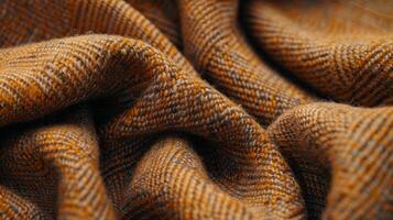 Close up view of brown fabric photo