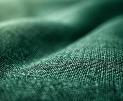 Close up view of green fabric photo