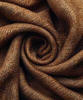 Close up shot of brown fabric photo