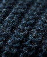 Close up view of black fabric photo