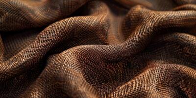 Close up of brown fabric photo