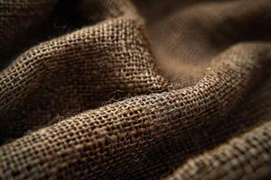 Close up view of brown fabric photo