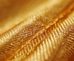 Close up view of gold fabric photo